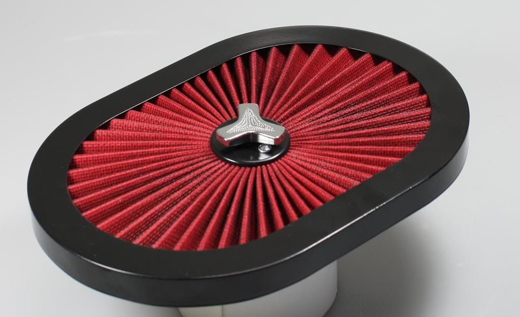 EXTREME HIGH FLOW AIR CLEANER OVAL 12 INCH BLACK 2108